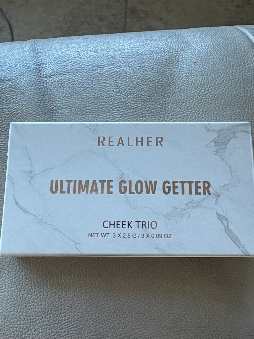 RealHer Ultimate Glow Getter Cheek Trio - Rose Gold & Marble Box